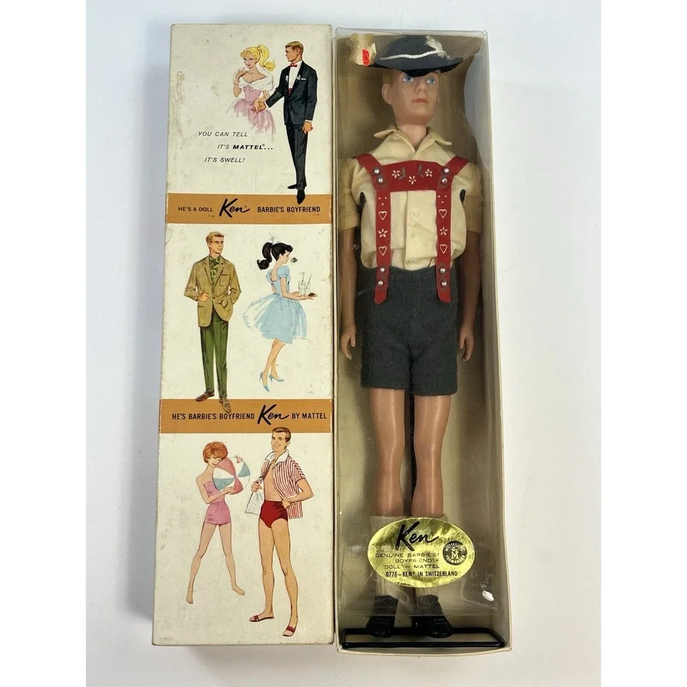Vintage Ken Doll Barbie's Boyfriend 0776 In Switzerland Original Box 1960s RARE